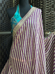 Designer Georgette- Purple Leheriya