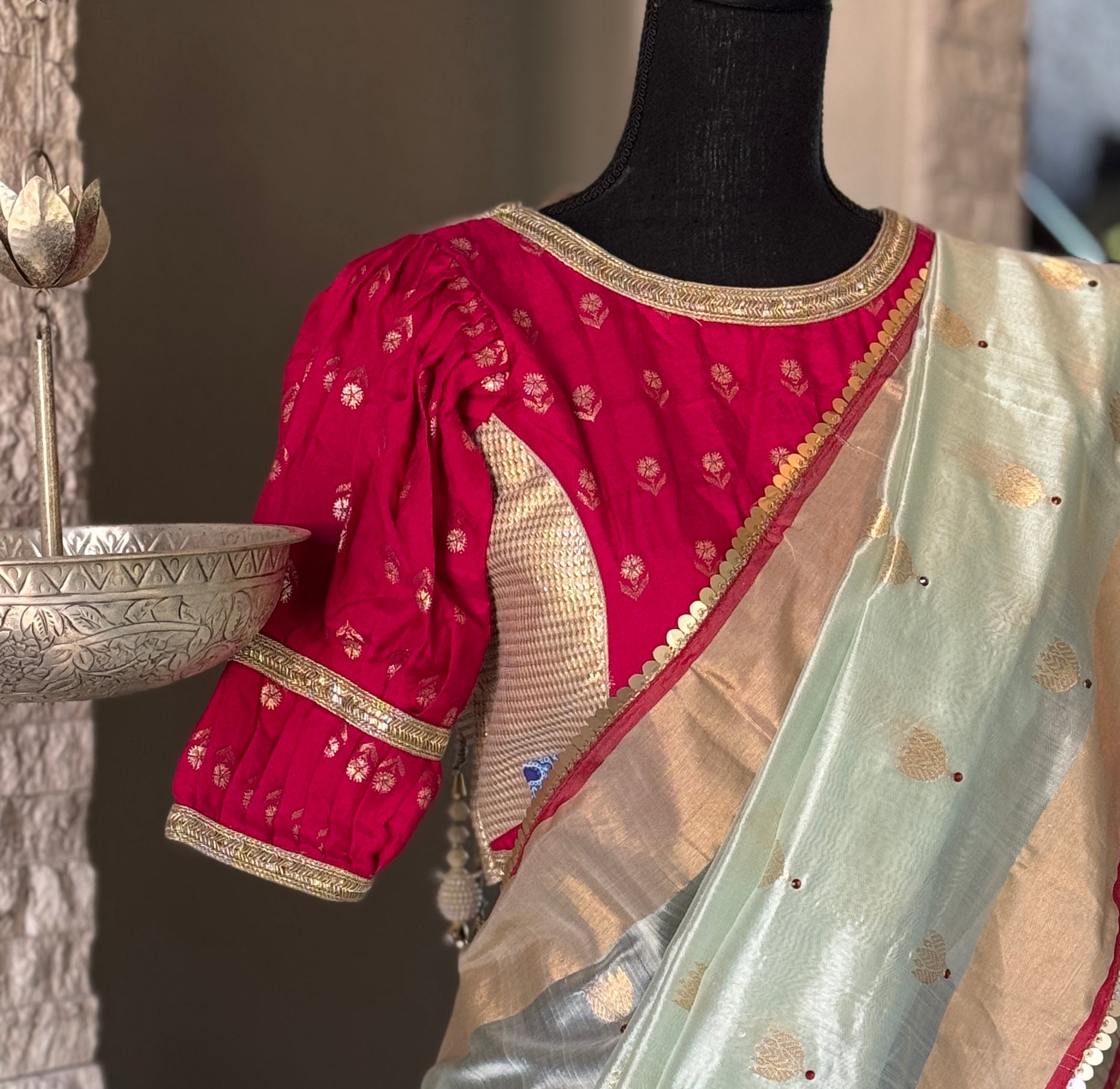 Designer Blouse - Magenta Golden