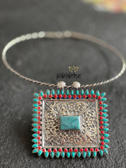 Silver 925 Hasli - Turquoise Pendent