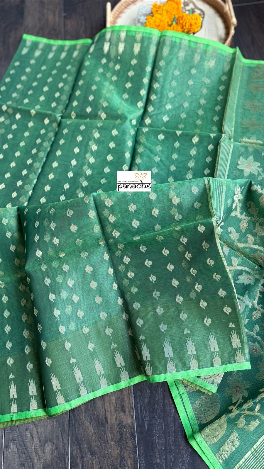Muslin Jamdaani - Green