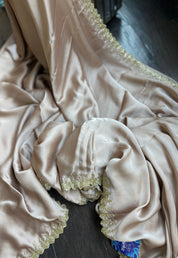 Designer Satin Silk - Light Mocha Cream