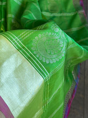 Silk Kanjivaram - Green Checkered