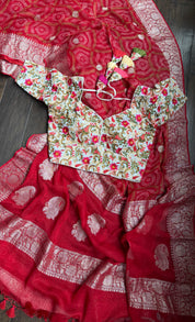 Designer Blouse - White Multicolor Embroidered
