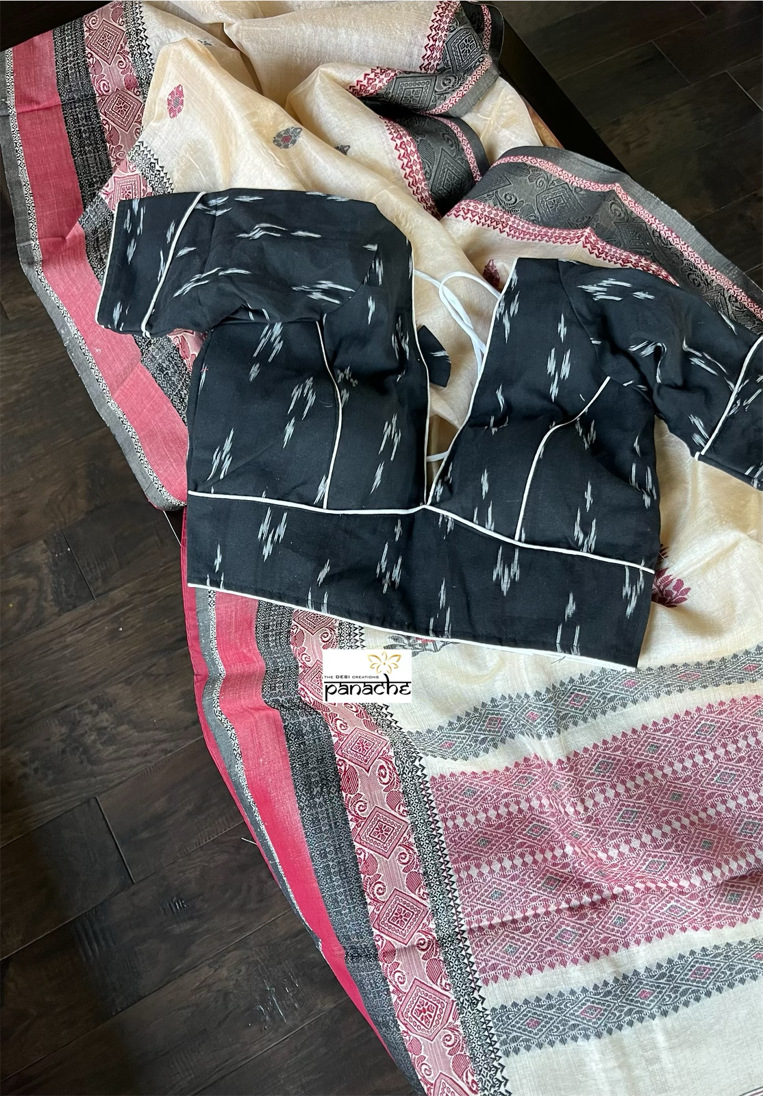 Pure Gachi Tussar Silk - Tussar Color Black Maroon