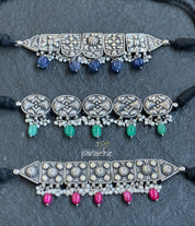 Pure Silver 925 Choker - Antique Pink