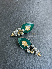 Earring 925 Silver- Green Onyx