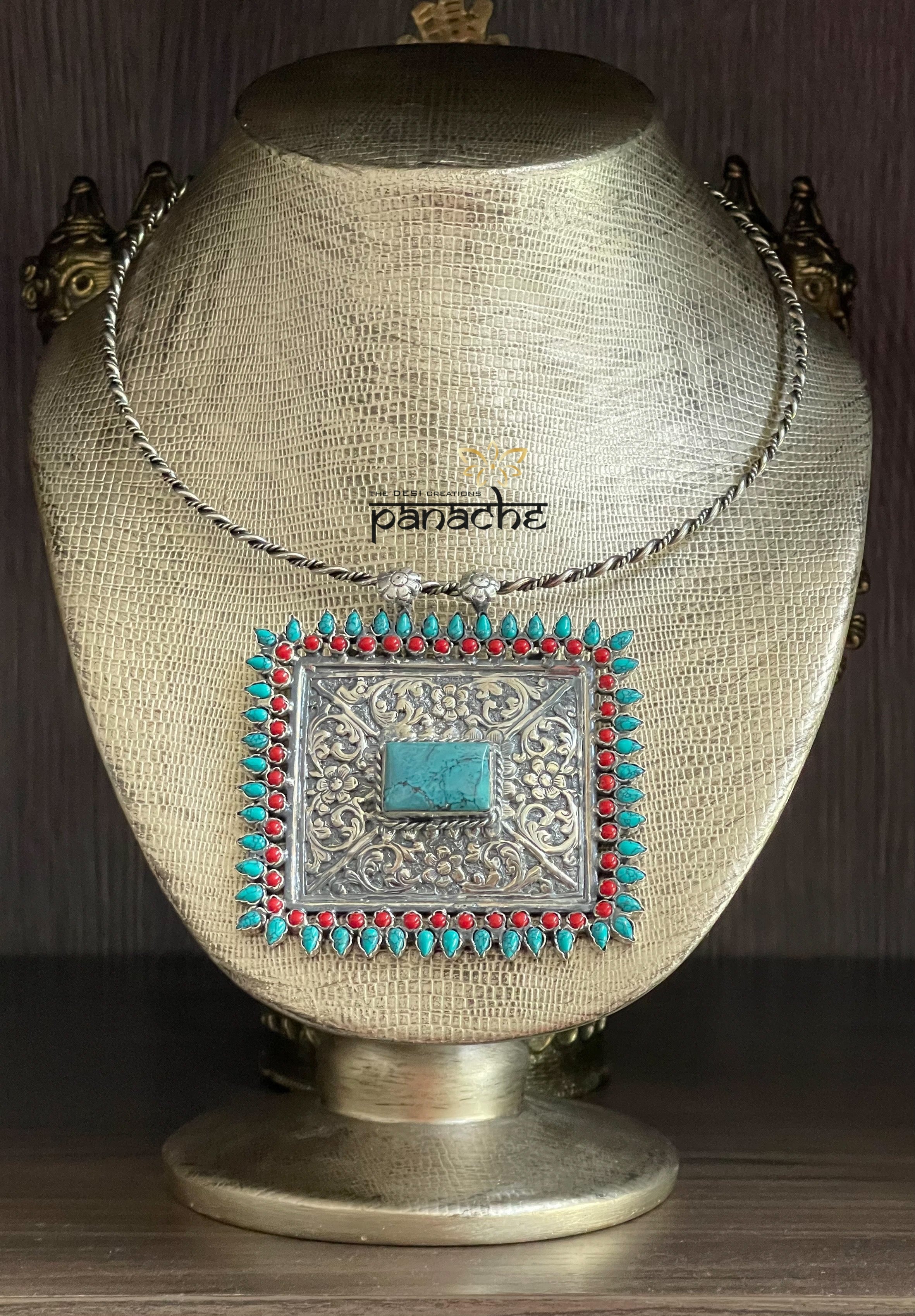 Silver 925 Hasli - Turquoise Pendent