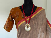 Designer Blouse - Ochre Yellow Brown