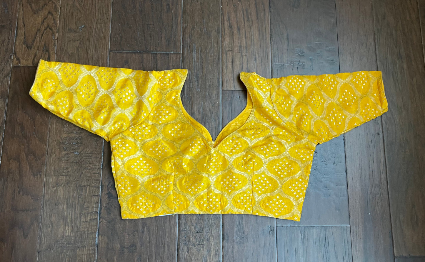 Designer Blouse - Yellow Zari Woven
