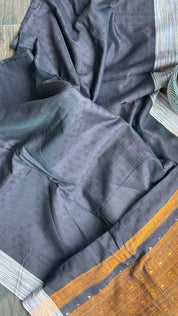 Pure Khadi Handloom - Black Brown Woven