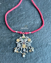 Silver 92.5 Tassel Necklace - Tribal Fusion Pendant