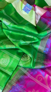 Silk Kanjivaram - Green Checkered