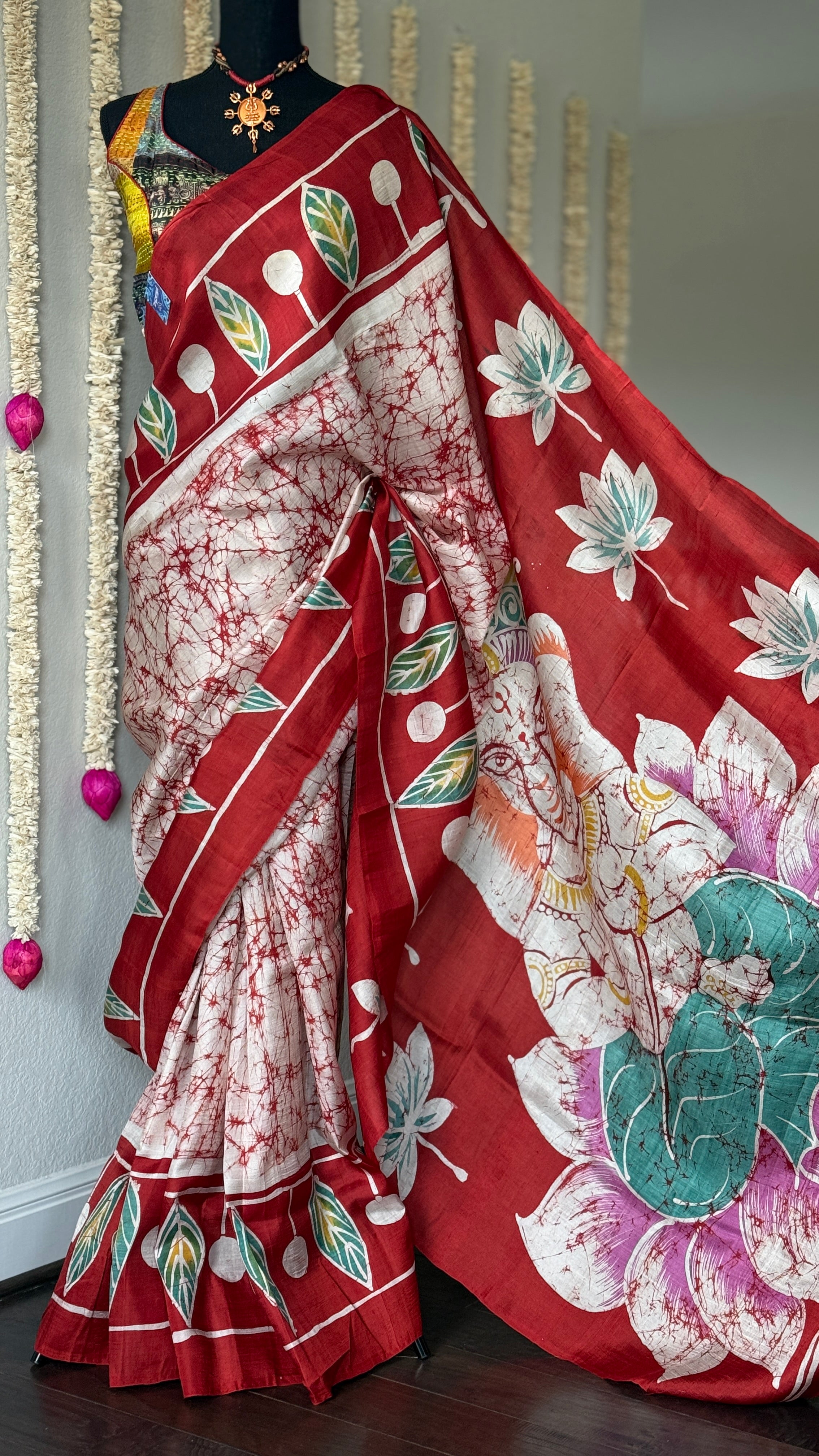 Pure Silk -  Hand Batik Ganesha