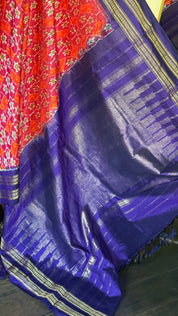 Pure Silk Ikat - Orange Purple Pochampally
