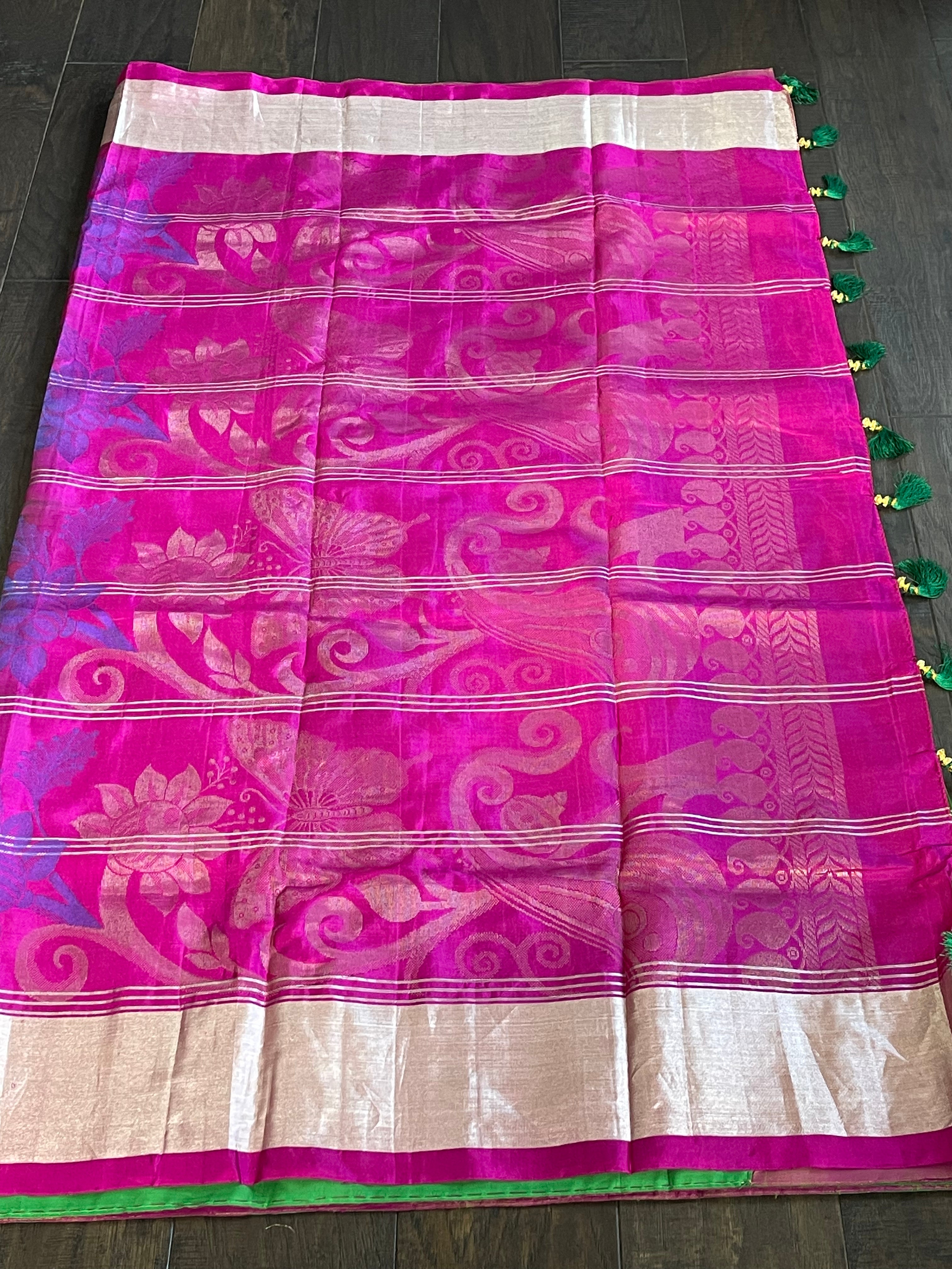 Silk Kanjivaram - Green Checkered