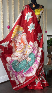Pure Silk -  Hand Batik Ganesha