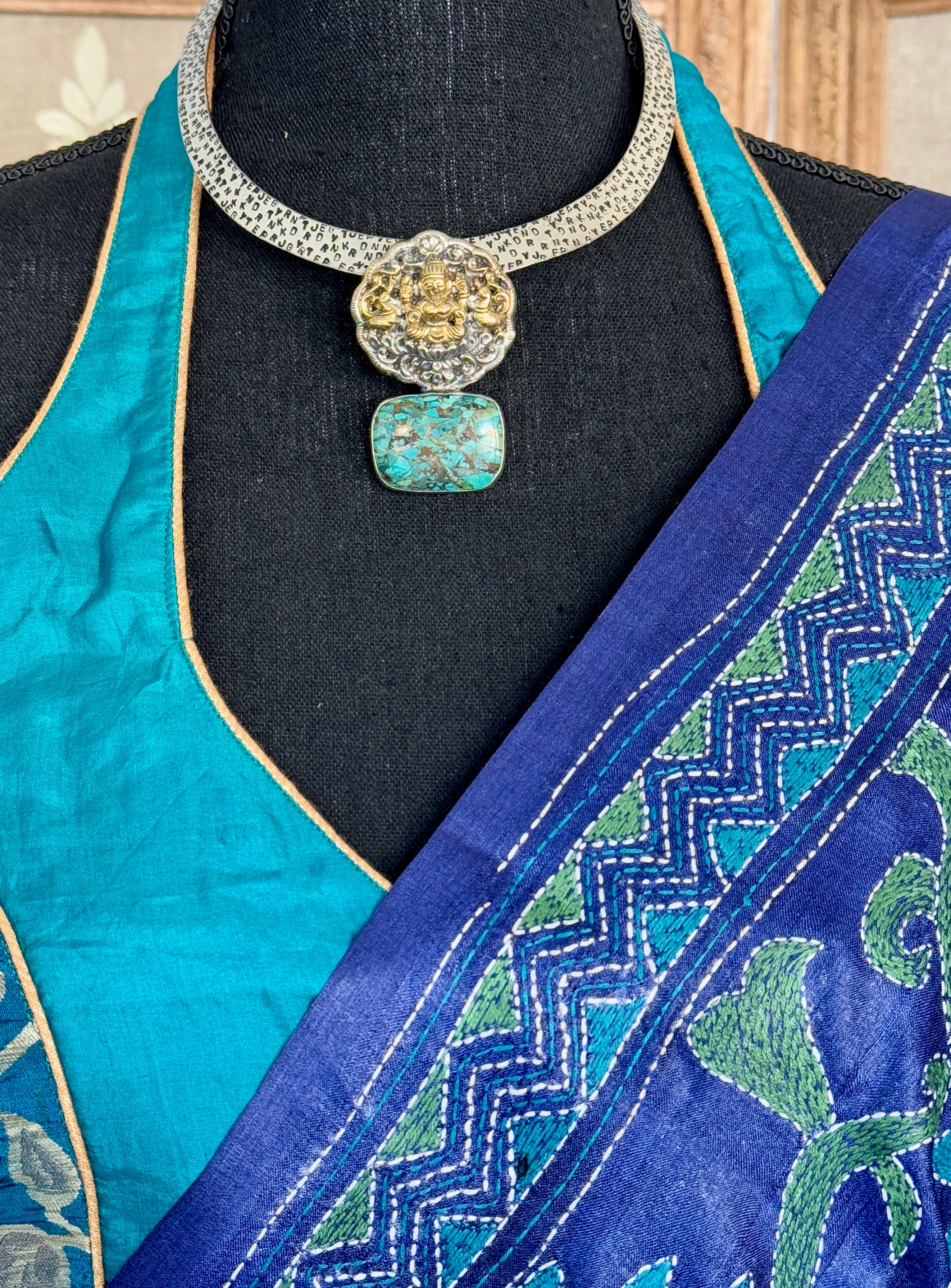 Silver 925 Hasli - Temple Turquoise Pendant