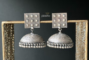 Earring 925 Silver- Jhumka Square