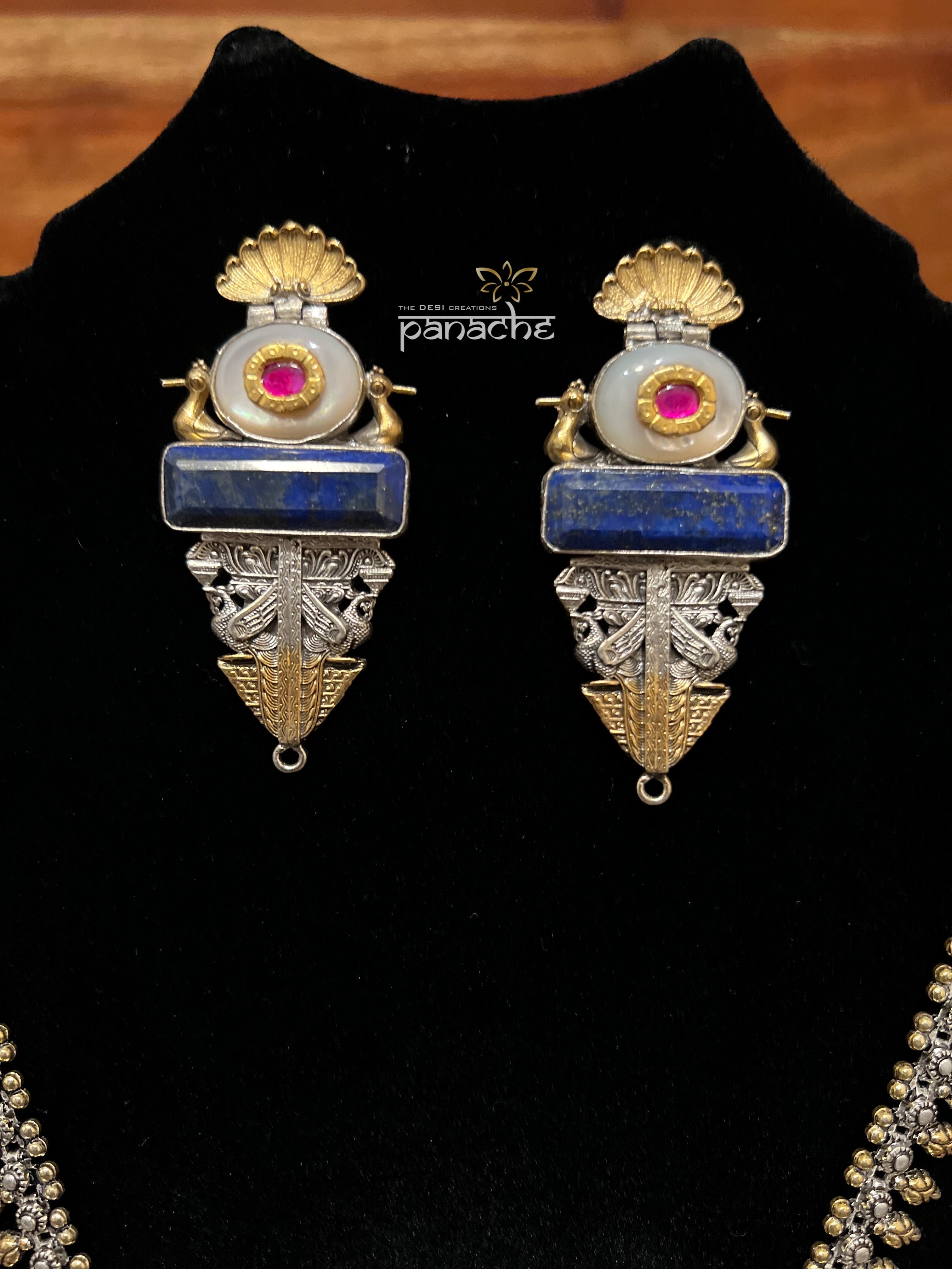 Earring 925 Silver- Lapis