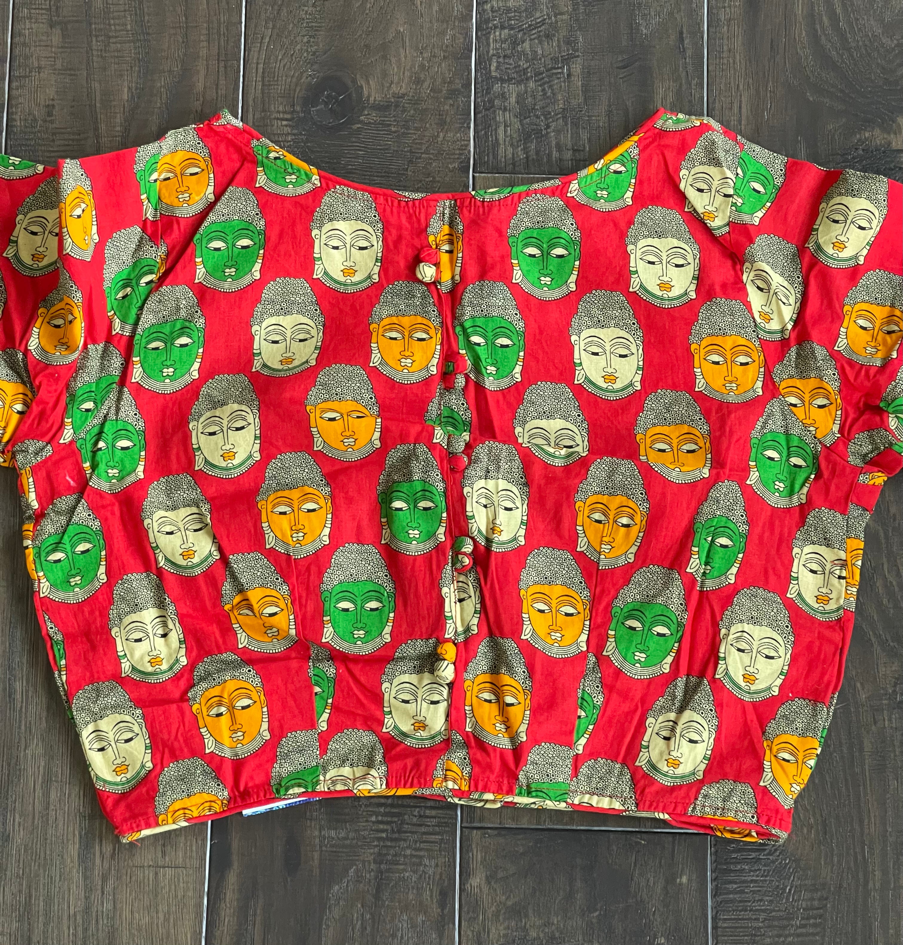 Designer Blouse - Red Buddha