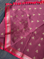Soft Silk Banaras Saree - Maroon