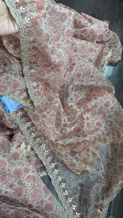 Designer Inspired Organza - Kalamkari Printed
