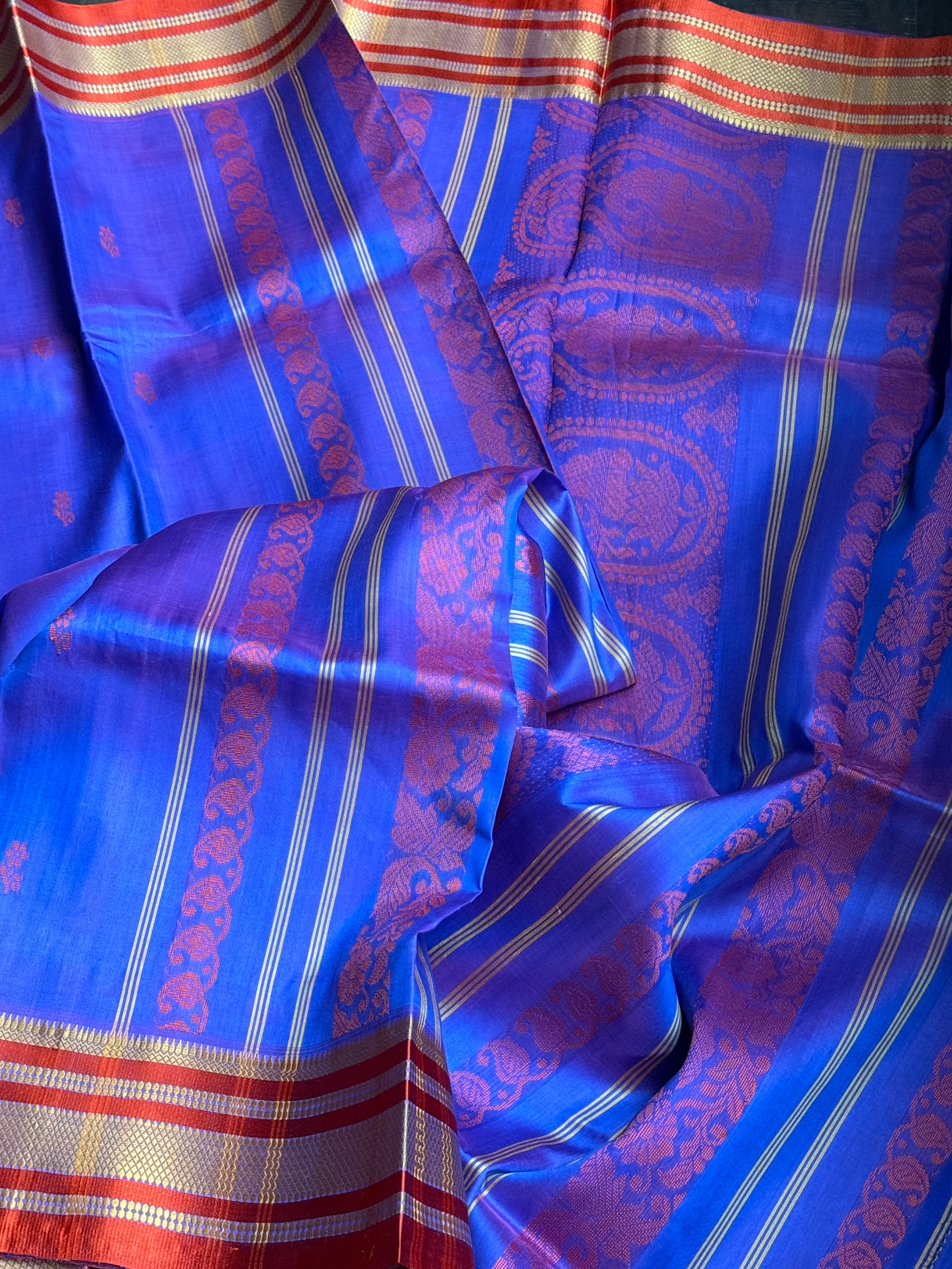 Pure Garad Silk- Purple Blue