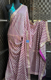 Designer Georgette- Purple Leheriya