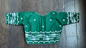 Designer Blouse - Green Jamdaani Woven