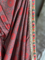 Designer Silk - Brown Rust Printed