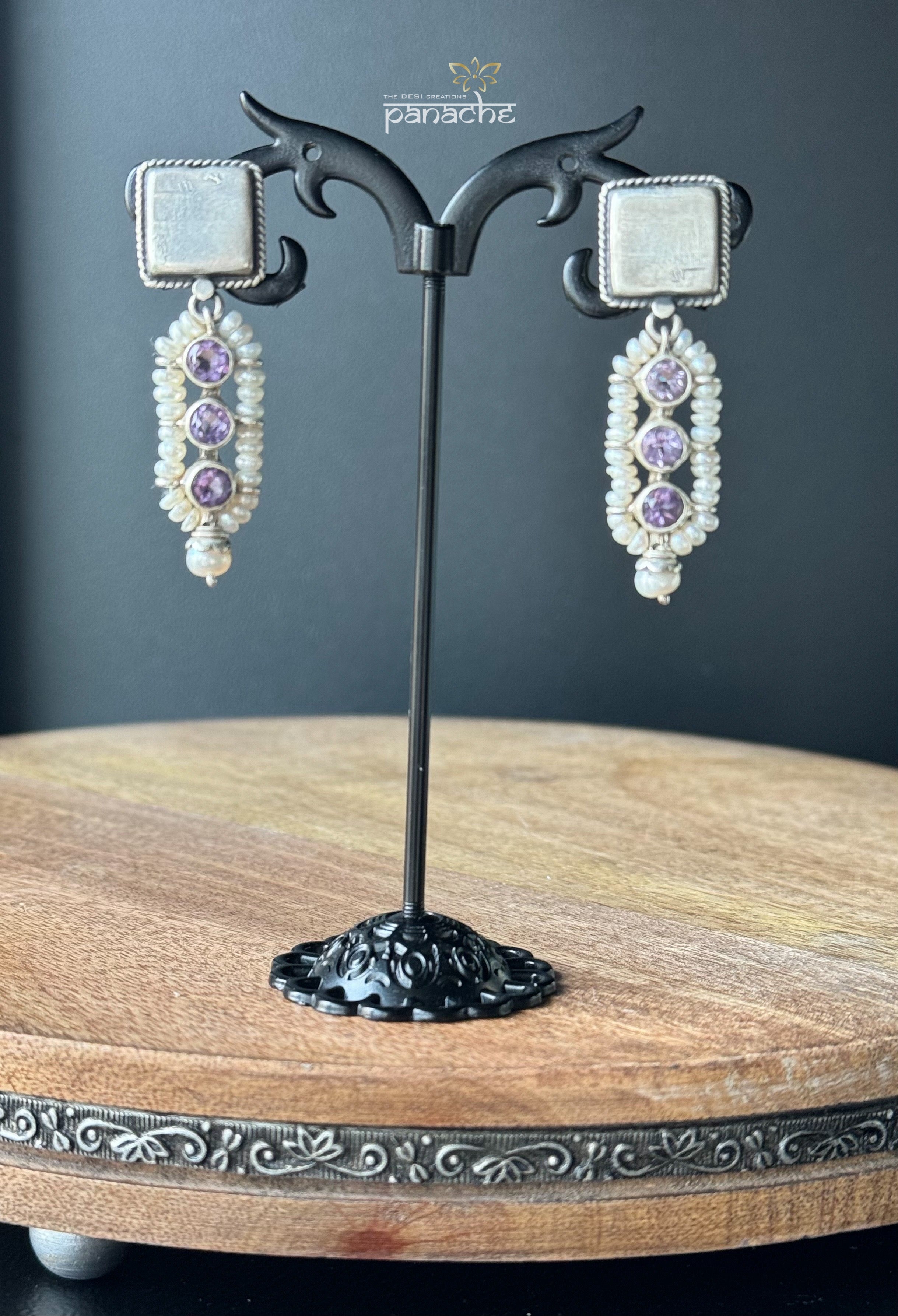 Earring 925 Silver- Lapis Stud