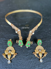Earring 925 Silver- Statement Green Jade