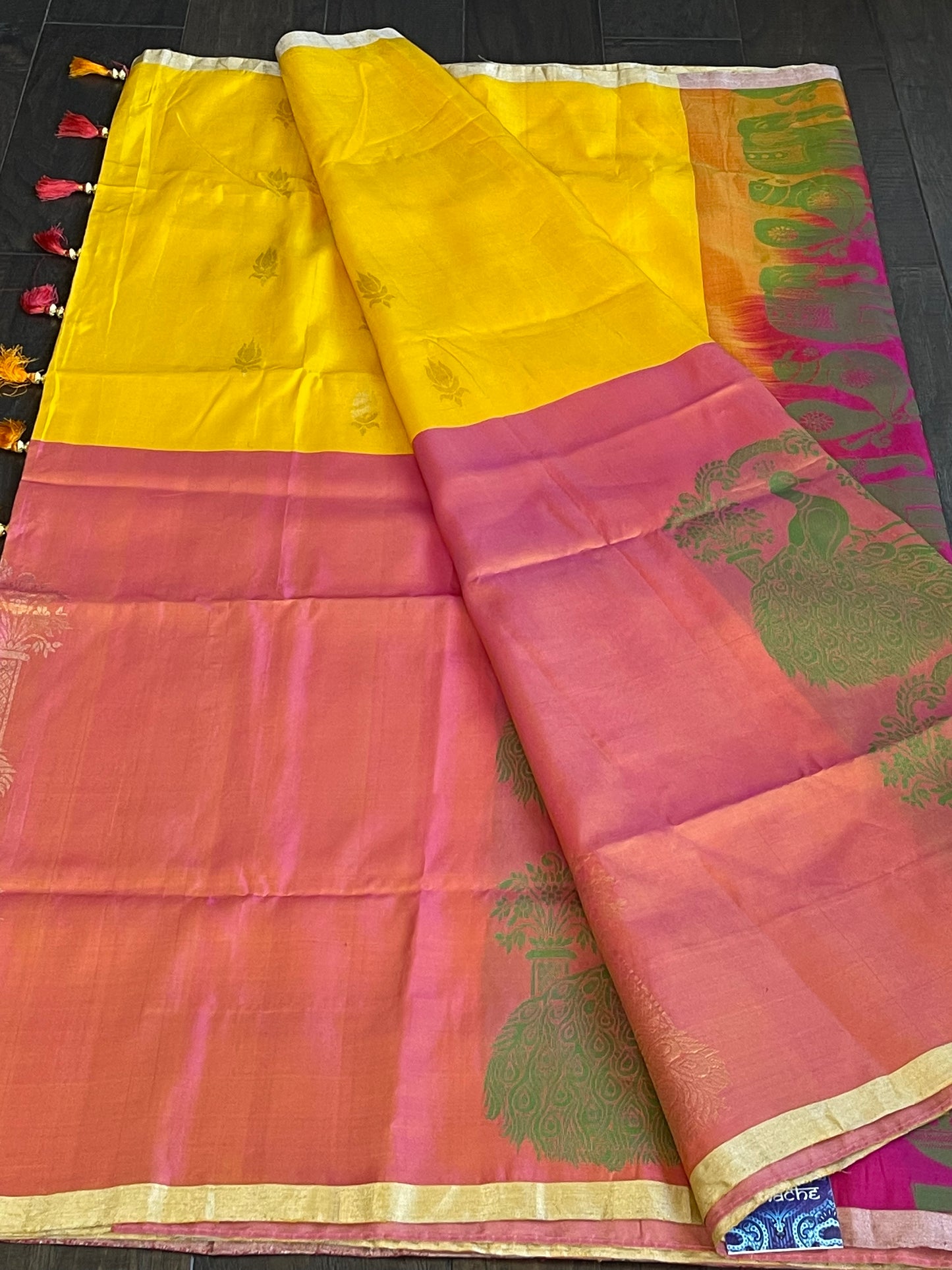 Silk Kanjivaram - Yellow Peach