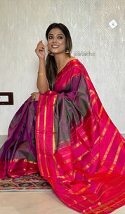 Pure Silk Kanjivaram - Purple Dual Tone