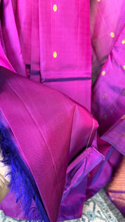 Pure Silk Kanjivaram - Magenta Borderless