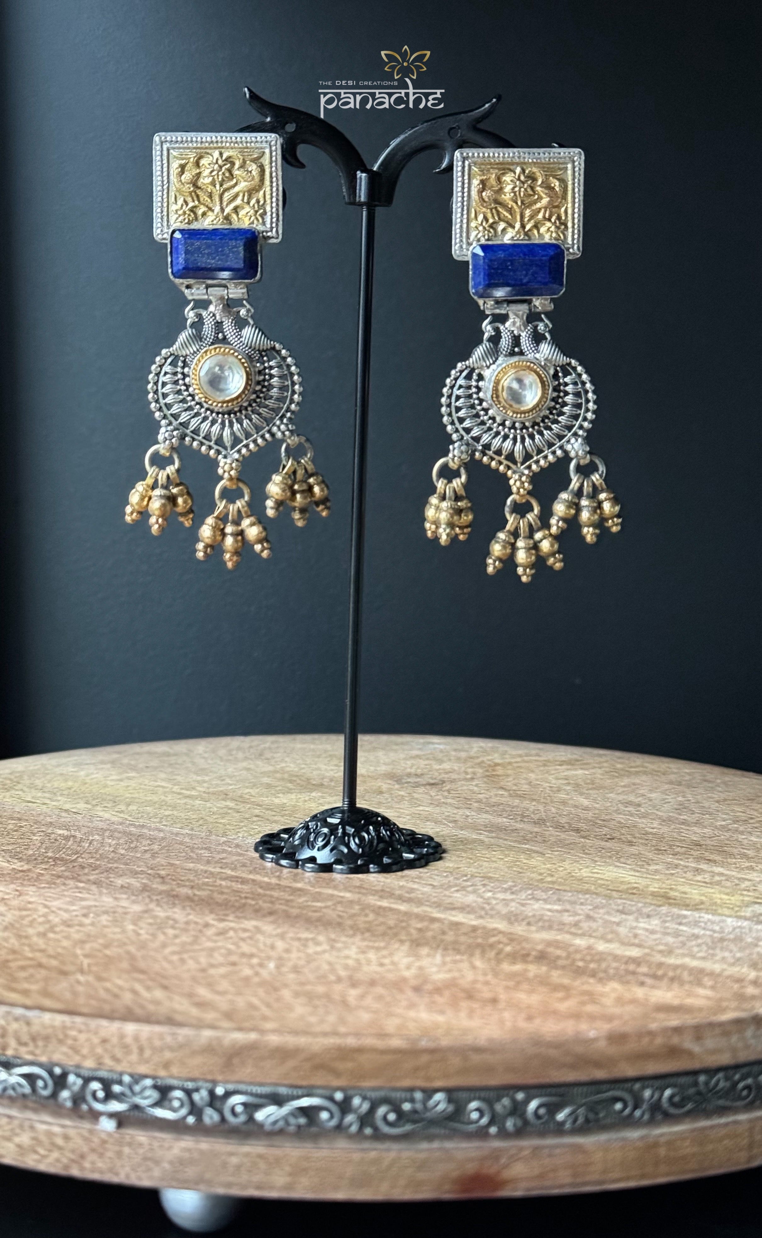 Earring 925 Silver- Lapis Stud