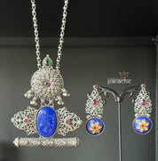 Earring 925 Silver- Lapis Stud