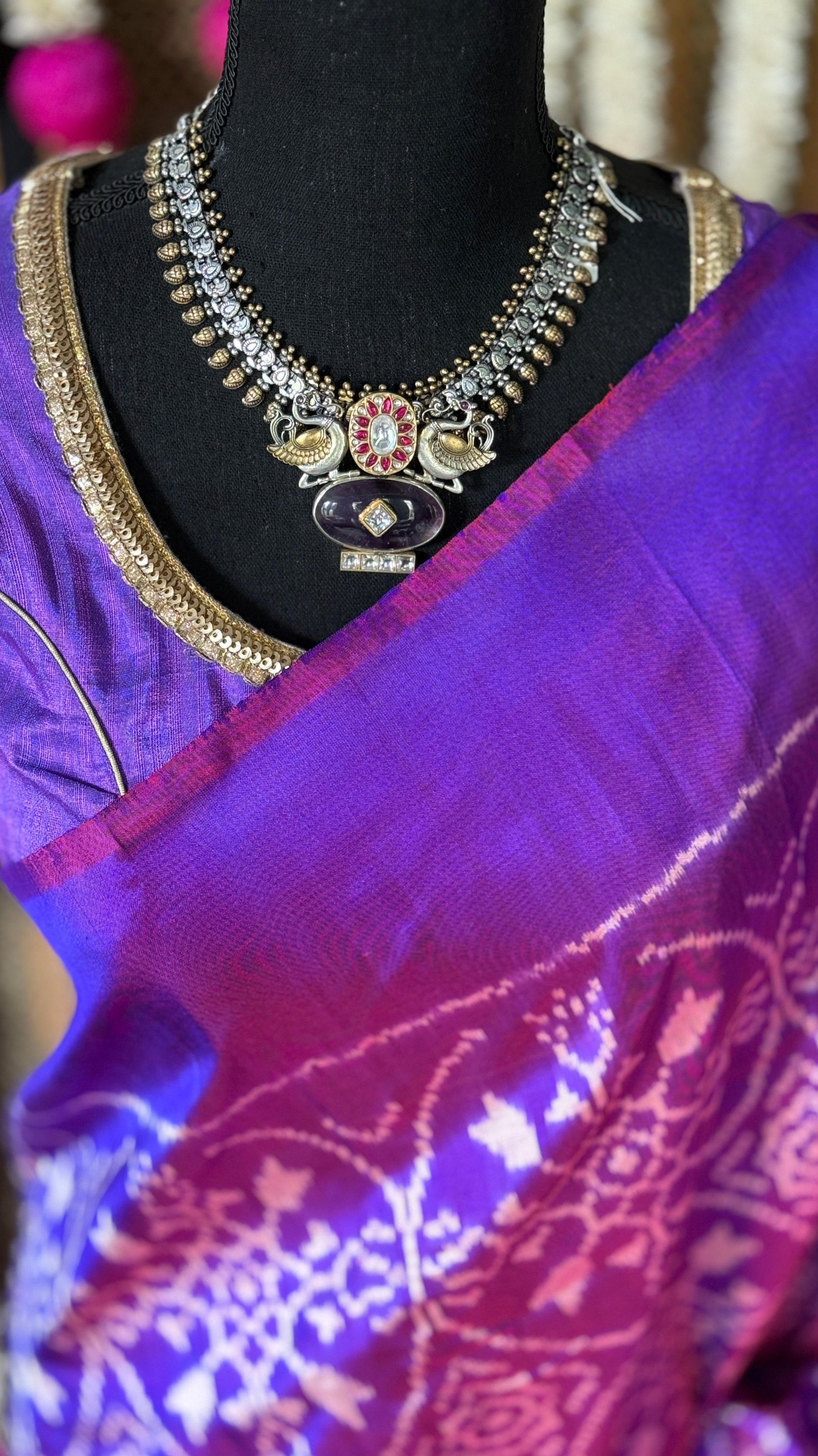 Pure Silk Ikat - Purple Pochampally