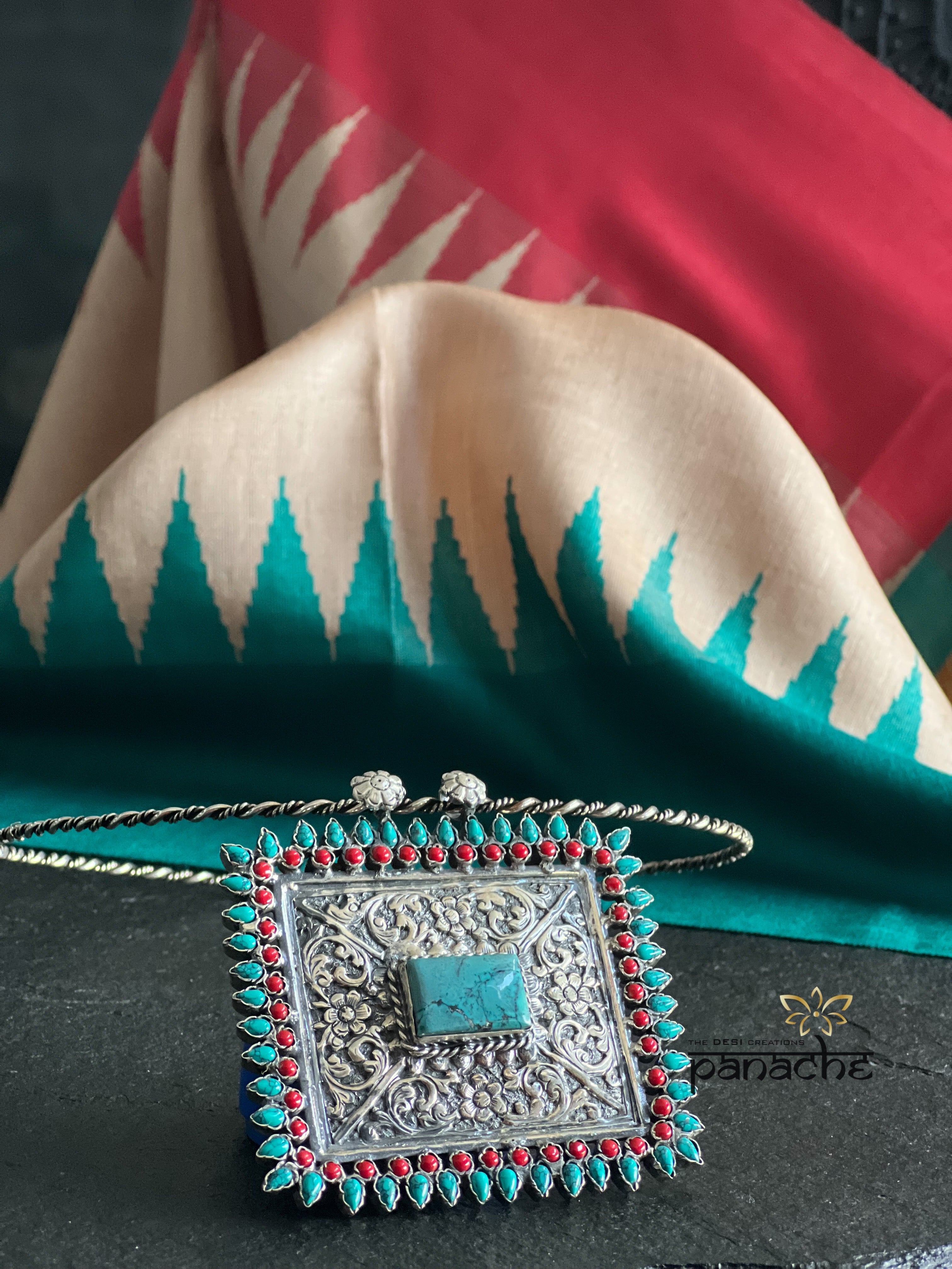 Silver 925 Hasli - Turquoise Pendent