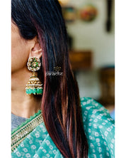 Earring 925 Silver- Jadau Jhumka