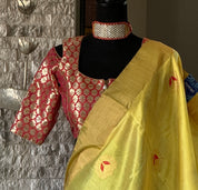 Designer Blouse - Pink Dual Shaded Cold Shoulder