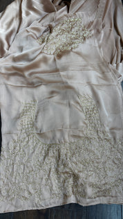 Designer Satin Silk - Light Mocha Cream