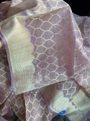 Pure Tissue Kora Silk Banarasi - Light Pink