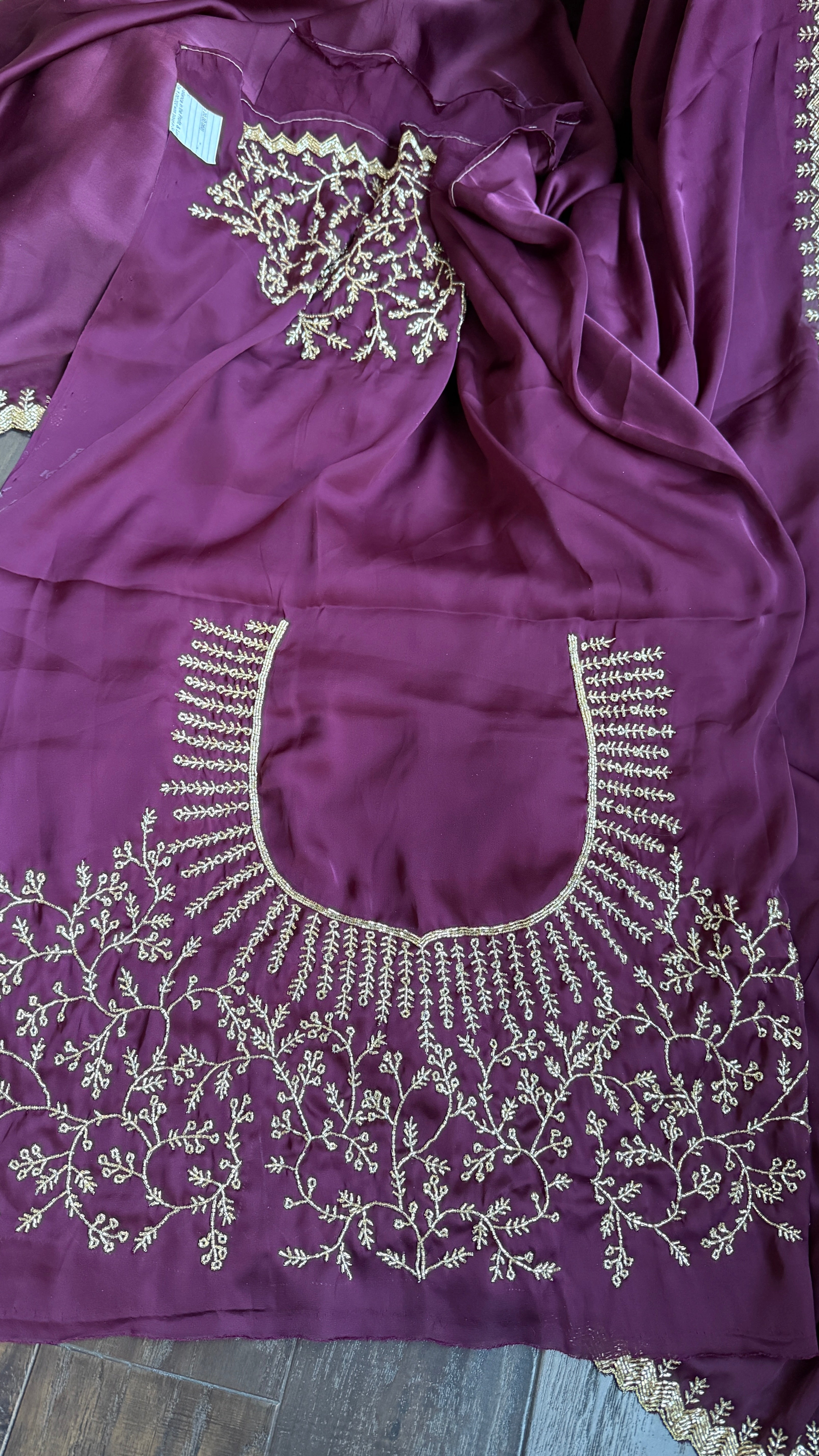 Designer Satin Silk - Plum Color