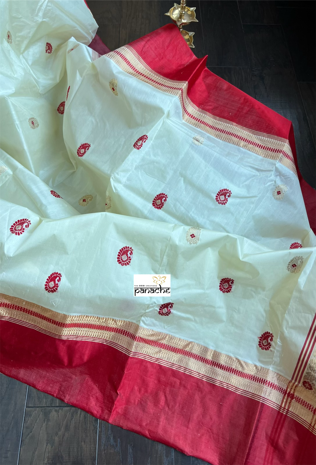 Pure Garad Silk- Light Butter Yellow Red