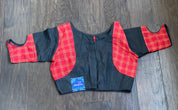 Designer Cotton Blouse - Black and Red
