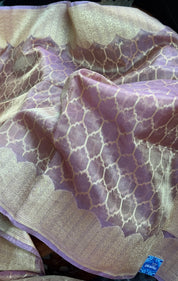 Pure Tissue Kora Silk Banarasi - Light Pink