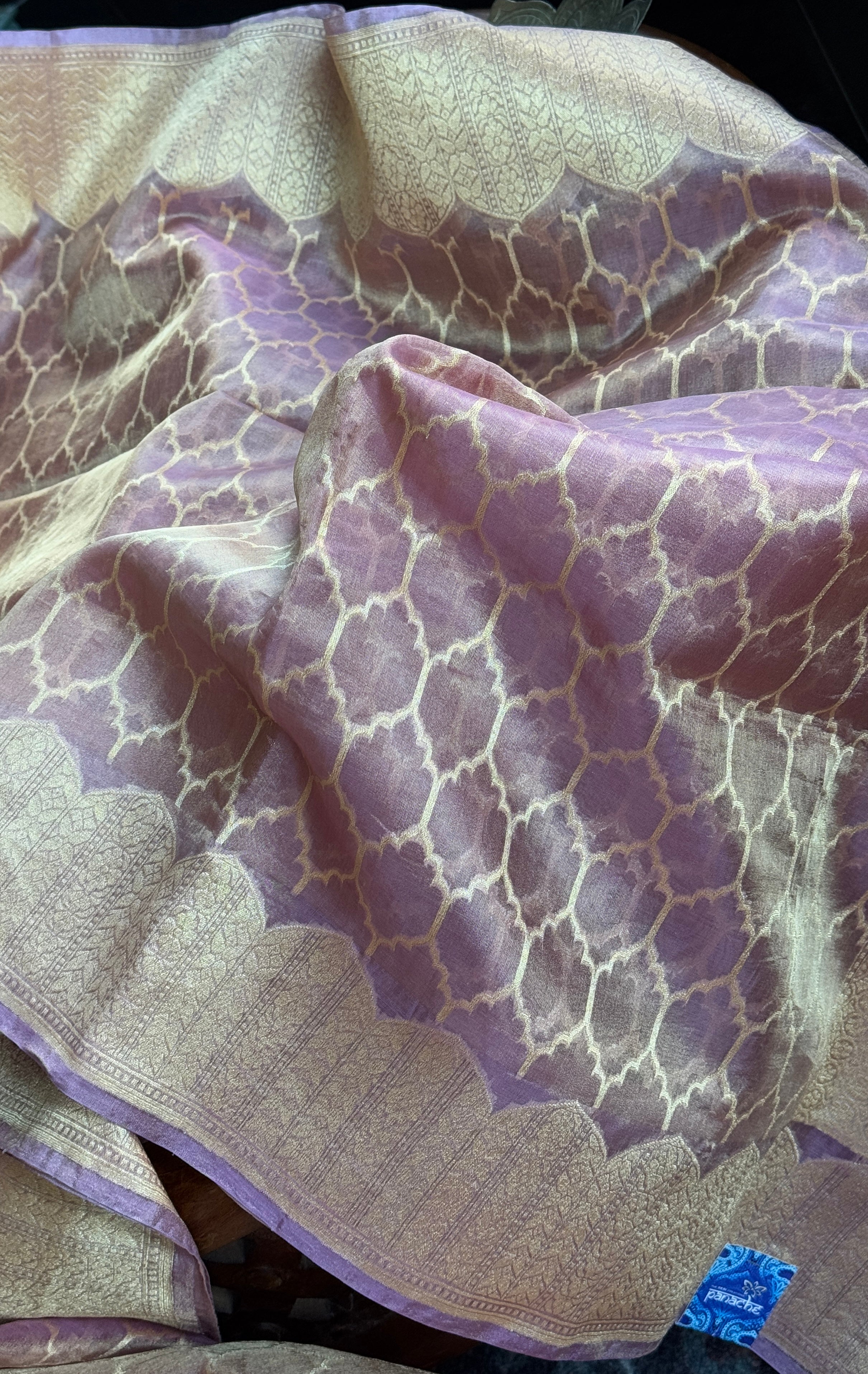 Pure Tissue Kora Silk Banarasi - Light Pink