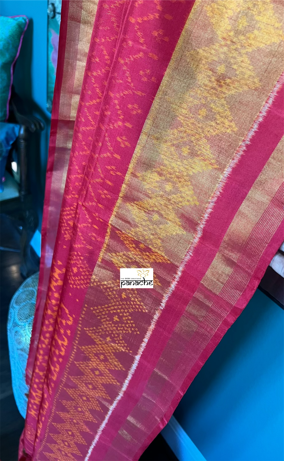 Patan Silk Patola - Red Antique Zari