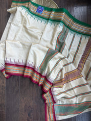 Vidarbha Tussar Silk - Tussar Color Ganga Yamuna Woven
